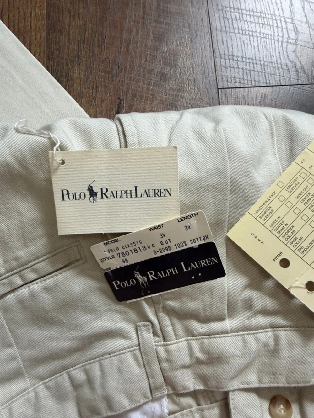 Polo by Ralph Lauren Pleated Chinos in Off-White - Picture 4 of 7